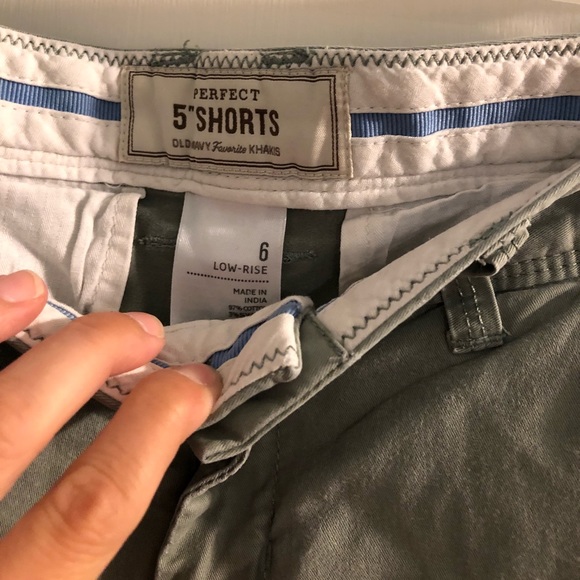 Olive colored Old Navy 5” shorts - Picture 3 of 3